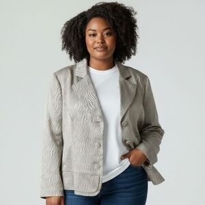 Stefani Studio Vintage Silver Jacket sz 16